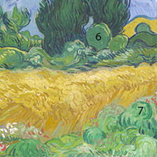 The tree was done with two floss strands. Van Gogh A Wheatfield With Cypresses Colourlex