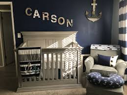 Nautical Sailor Anchor Navyblue Grey Babyboy Nursery Baby Boy Room Nursery Nursery Baby Room Nautical Baby Room