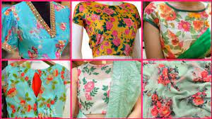 Floral print blouse patterns for sarees, floral saree blouse dsesigns. Beautiful Floral Blouse Designs Floral Print Saree Blouse Designs 2020 Floral Blouse Collection Youtube
