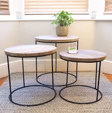Round Nesting Tables Za Za Homes Nesting Tables Nesting Coffee Tables Wood Slice Coffee Table