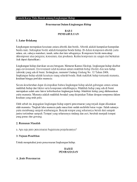 Maybe you would like to learn more about one of these? Contoh Karya Tulis Ilmiah Tentang Lingkungan Hidup