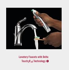 touchless bathroom faucet with delta