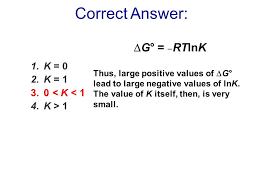 Calculating an equilibrium constant from the free energy change. Chapter 16 Thermodynamics Entropy Free Energy And Equilibrium Ppt Video Online Download