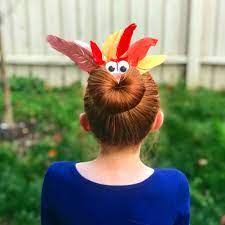 Thanksgiving Turkey Hair Thanksgiving Hairstyles Crazy Hair Days Wacky Hair
