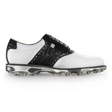 footjoy 53610 dryjoys tour golf shoes white black croc