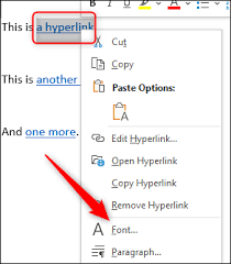 How To Remove The Underline From A Hyperlink In Microsoft Word