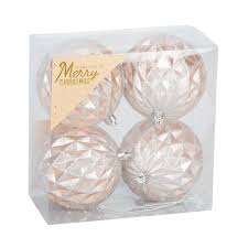But did you check ebay? Pack Of 4 Rose Gold Blush Baubles