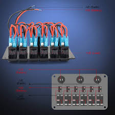 Dpdt switch wiring diagram guitar refrence carling dpdt rocker. Nilight 6 Gang 5 Pin On Off Toggle Rocker Switch Panel With 12v 24v Le Nilight Led Light