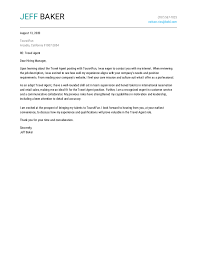 Travel Agent Cover Letter Jobhero