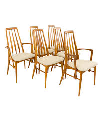 Chaim schreiber dining chairs | 1960s. Niels Koefoed Hornslet Danish Teak Eva Mid Century Modern Dining Chairs Set Of 6