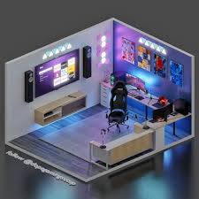 7 427 Likes 36 Comments Gaming Setups 3d Models Dopegamingsetup On Instagram Our Customer Syn Small Game Rooms Game Room Design Media Room Design