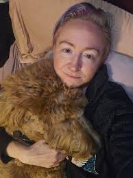 This is Clifford, we recently adopted him. He's about 35lbs and 5 months  old. So far he has very minimal shedding and not much curl to his hair. It  seems more lab