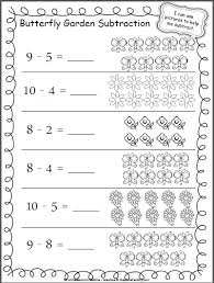 Butterfly Garden Subtraction Worksheet Madebyteachers Kindergarten Subtraction Worksheets Subtraction Worksheets Subtraction Kindergarten