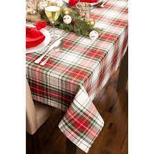 The Holiday Aisle Matthew Paid 100 Cotton Christmas Tablecloth Christmas Table Cloth Holiday Table Linens Plaid Tablecloth