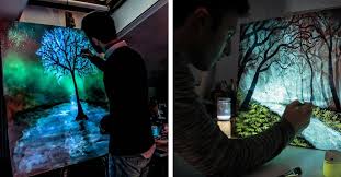 Apple app store google play windows store. Artist Creates Glow In The Dark Paintings That Come To Life In The Dark Search By Muzli