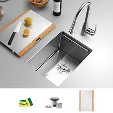 Check spelling or type a new query. Torva Torva 14 Inch Workstation Undermount Kitchen Sink 16 Gauge Stainless Steel Single Bowl Bar Or Prep Sink With Stainless Steel