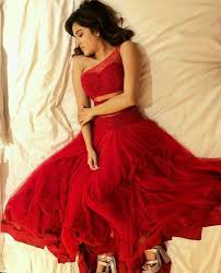 Looking Beautiful In Red Dress Shirley Setia Beautiful Girl Indian Fashion
