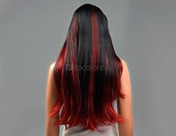 With that said, there are diy options, some of which we're breaking down how to do below. Black Hair Red Highlights Long Sophie Hairstyles 19619