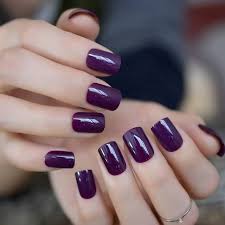Purple acrylic nails help you look your sophisticated best. Dark Purple And White Acrylic Nails Nail And Manicure Trends