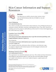Some of the symptoms are similar to other conditions. Skin Cancer Information And Support Resources