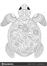 coloriage mandala animaux tortue inspiration de mer vector pour adultes image colo drapeau la libye