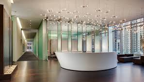 Woodmark hotel & still spa in kirkland wa at 1200 carillon point 98033 us. Kirkland Ellis Llp Chicago Lobby Design Corporate Office Design Modern Office Interiors