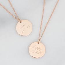 Personalised Etched Photo Disc Necklace