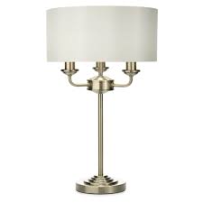 At lightshop.com we have gathered most of the best when it comes to finding a perfect table lamp for you and your home. 3 Light Table Lamp Antique Brass Shade Laura Ashley Lighting