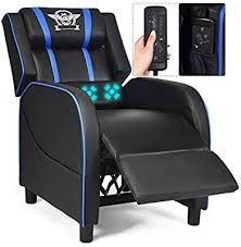 Amazon Com Powerstone Gaming Chair Recliner Massage Gaming Chair Ergonomic Pu Leather Sofa With Headrest And In 2020 Living Room Recliner Home Theater Seating Chair