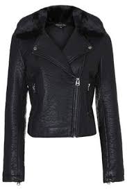 Tall Faux Fur Collar Biker Jacket Tall Clothing Leather Jackets Women Faux Leather Biker Jacket Leather Jacket Black