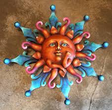 Sun Wall Sun Garden Sun Sun Wall Sculpture Decorative Sun Sun With Metal Rays By Mexdecor Moon Wall Art Sun Art Mexican Metal Wall Art