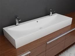 We're open to both rectangular or oval undermount sinks. Luxury Trough Rectangular Vessel Sink W Double Faucet Sinks Hq