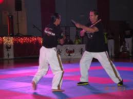 Kjn Ernie Reyes And Kjn Dave Hughes Demonstrating Knife And Stick Work Escrima At The 2014 Black Belt Exam S Night Show Black Belt Martial Martial Arts