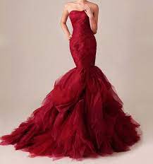 Custom Made Lace Organza Mermaid Wedding Dress Gossip Girl Inspired Dramatic Red Gown Vera Wang Mermaid Evening Dresses Gowns Red Mermaid Gown