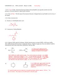 What must occur for a process to be a chemical reaction? Final Exam Key
