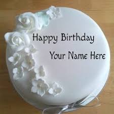 Photo Upload Name Name Editor Happy Birthday Wishes With Name Edit Write Your Name On White Roses Birthday Cake For Lover Happy Birthday Cakes Cake Name Birthday Cake Writing