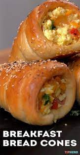 Breakfast Bread Cones Recipe Bread Cones Breakfast Breads Delicious Bread