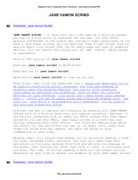 You can also download the documents from scribd by directly accessing through an url. Fillable Online Register Free To Download Files File Name Jane Hamon Scribd Pdf Fax Email Print Pdffiller