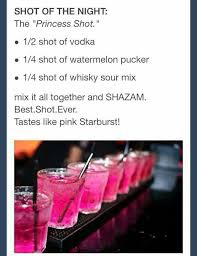 Princess Shot Tastes Like Pink Starburst Mmm Alcohol Drink Recipes Boozy Drinks Drinks Alcohol Recipes