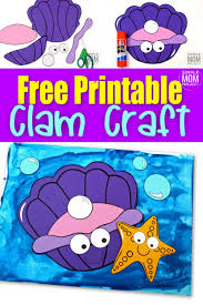 A clam is a type of shellfish.clams can be found in saltwater and freshwater.this is a common usage term, and so includes quite a variety of shellfish. Fun Clam Shell Craft For Kids With Free Clam Template