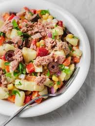 Healthy Potato Tuna Salad No Mayo Real Greek Recipes Recipe Greek Recipes Greek Potato Salads Delicious Healthy Recipes