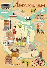 Jessica Rae Gordon Anthology Magazine Illustrations Illustrated Map Amsterdam Map Magazine Illustration
