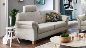 Die exzellente detailverarbeitung und die komfortable federkernpolsterung sprechen für sich! Sofa Borkum 3 Sitzer In Stoff Natur Mit Federkern 186 Cm Landhausstil