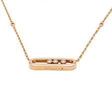 Each ring is set in 18k yellow gold, rose gold, or white gold. Messika 18k Rose Gold Move Diamond Necklace Messika Tlc