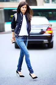 Black And White Varsity Jacket Outfit 101 Ways To Style A Plain White Tee Varsity Jacket Outfit Plain White T Shirt Jackets