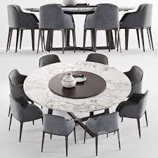 Poliform Grace Chair Concorde Round Table Round Dining Room Table Dining Room Contemporary Round Dining Room