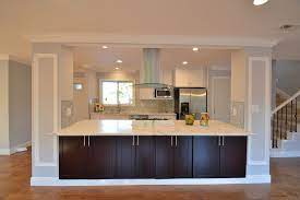 Island installation follows the same basic principles as installing most common cabinets, but tiled floors add a bit of difficulty. Home Improvement Archives Kitchen Columns Kitchen Island With Columns Kitchen Design