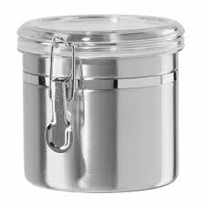 Shop the biggest selection of kitchen canisters and jars to help organize your kitchen in style. Oggi 36 Ounce Stainless Steel Canister With Clear Acrylic Lid And Locking Clamp
