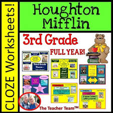 Houghton Mifflin Reading Third Grade Cloze Worksheet Bundle For Themes 1 6 Houghton Mifflin Reading Third Grade Reading Houghton Mifflin