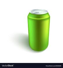Blank Aluminum Soda Or Beer Can Mockup In Realistic 3d Style Isolated Vector Illustration Of Side View On Empty Green Tin For Alc Beer Can Beer Drinks Brands